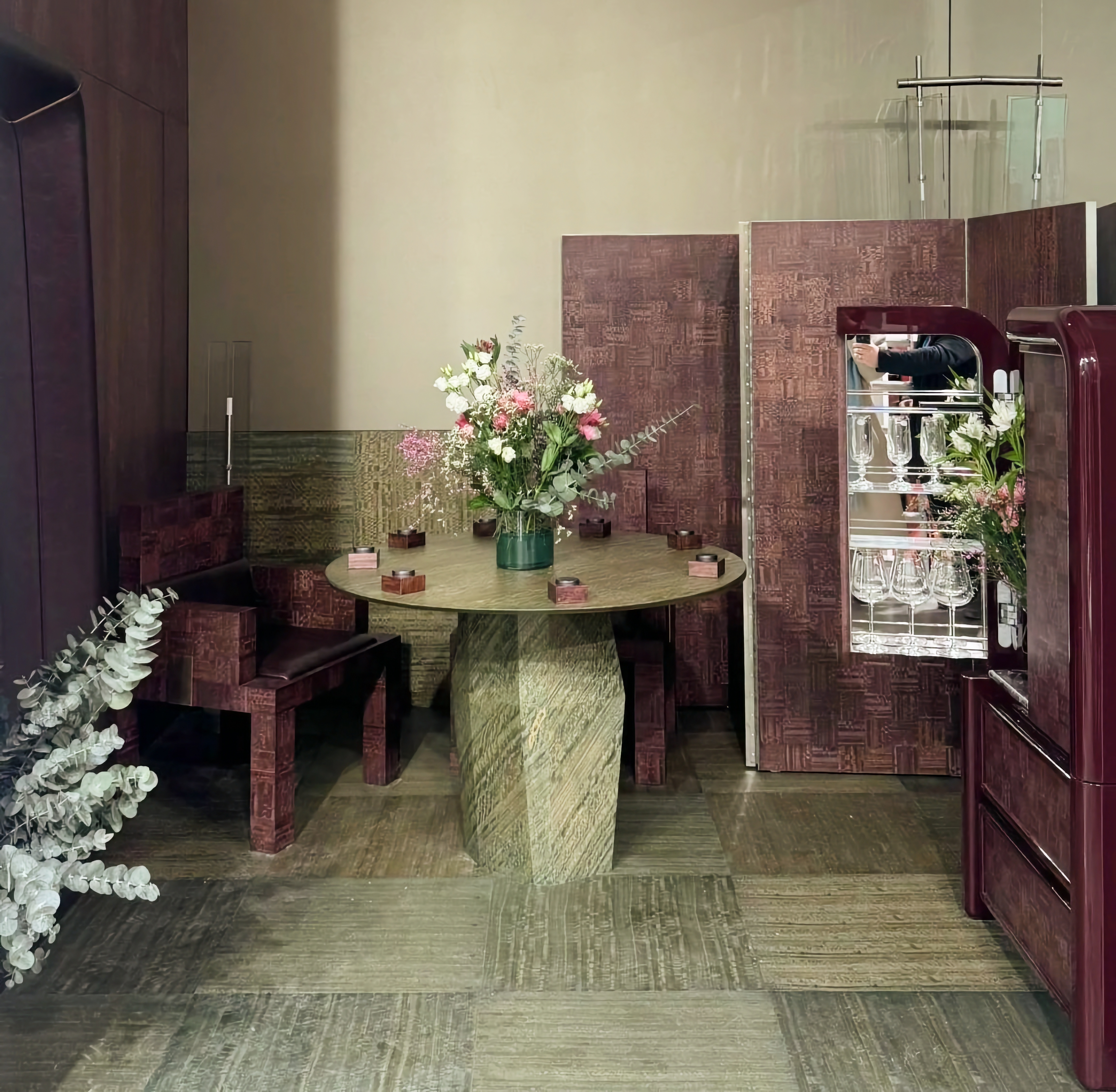 Modern furniture in a sunlit interior